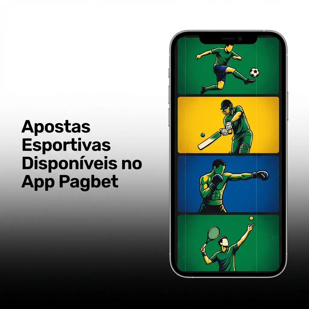 Lista de esportes disponíveis para apostas no app Pagbet, como futebol, basquete e eSports.
