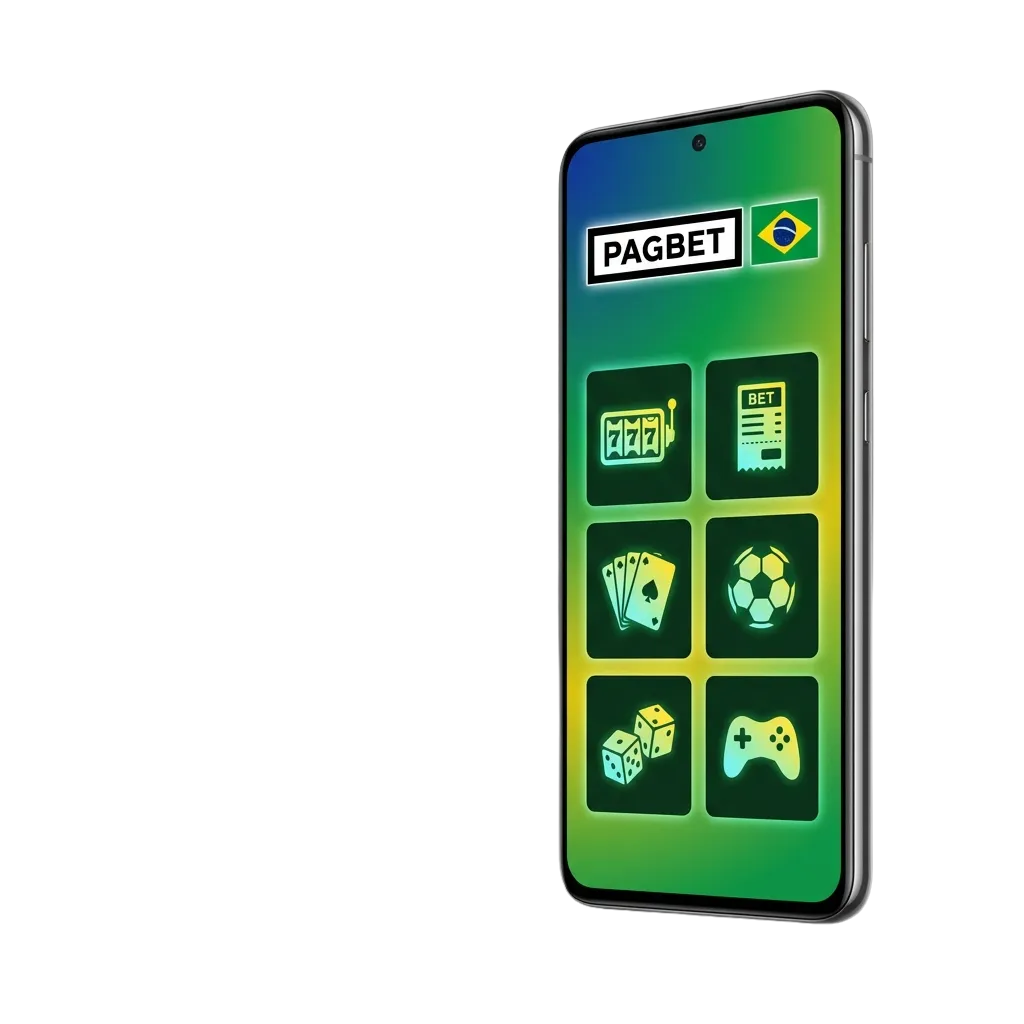 Interface do Pagbet App para Android em um smartphone.