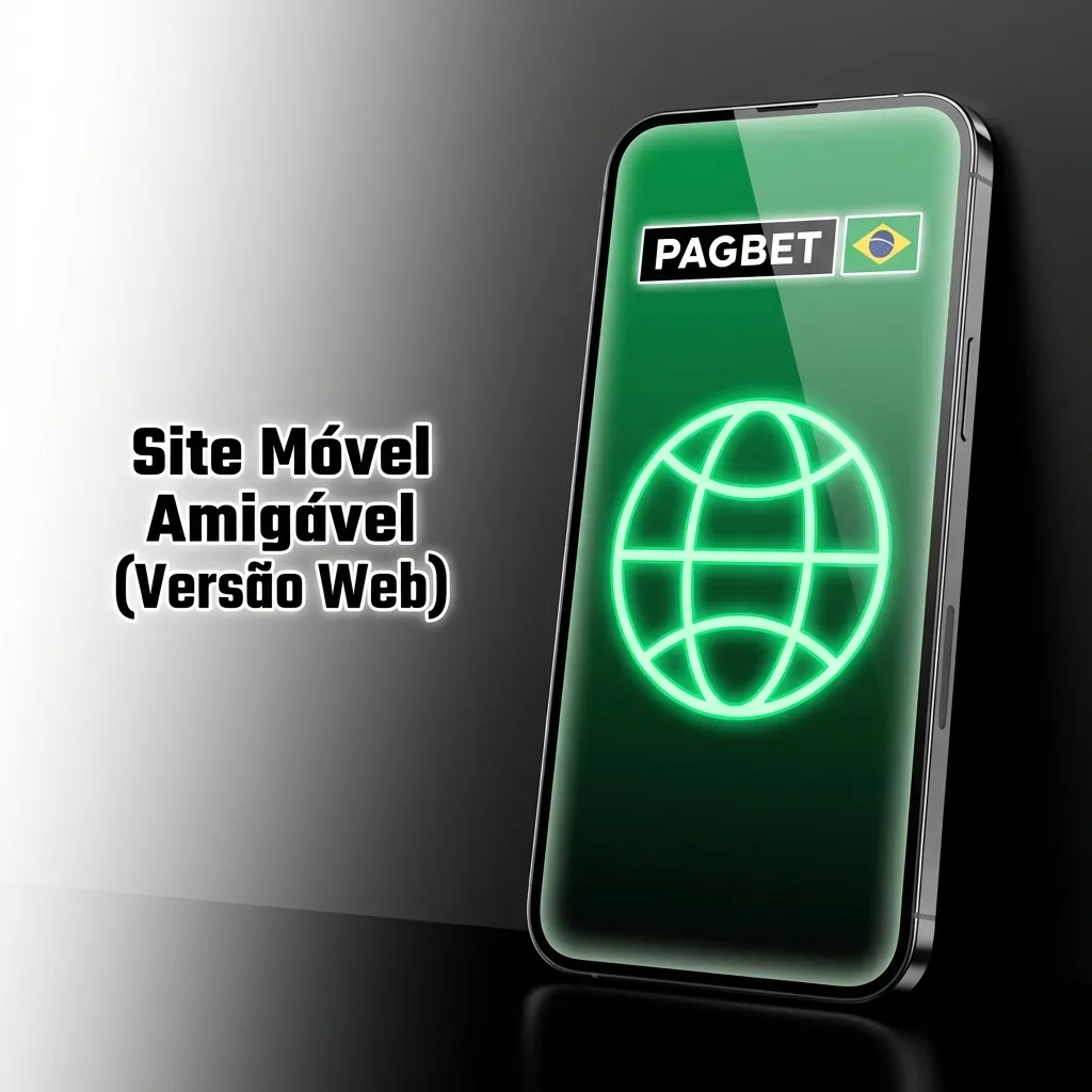 Interface da versão web móvel do Pagbet acessada pelo navegador de um celular.